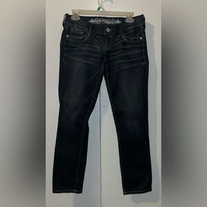 Express Zelda, Slim Fit, Ultra Low Rise, Crop Jean Legging